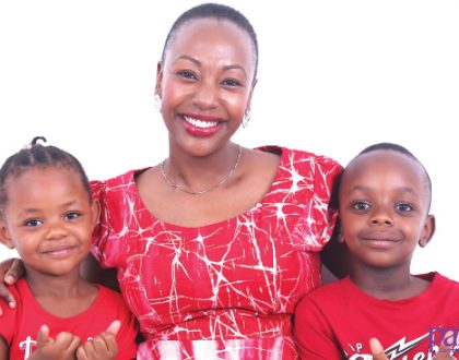 The late Janet Ikua with her children