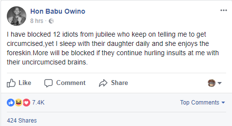 Image result for babu owino I sleep with kikuyu woman