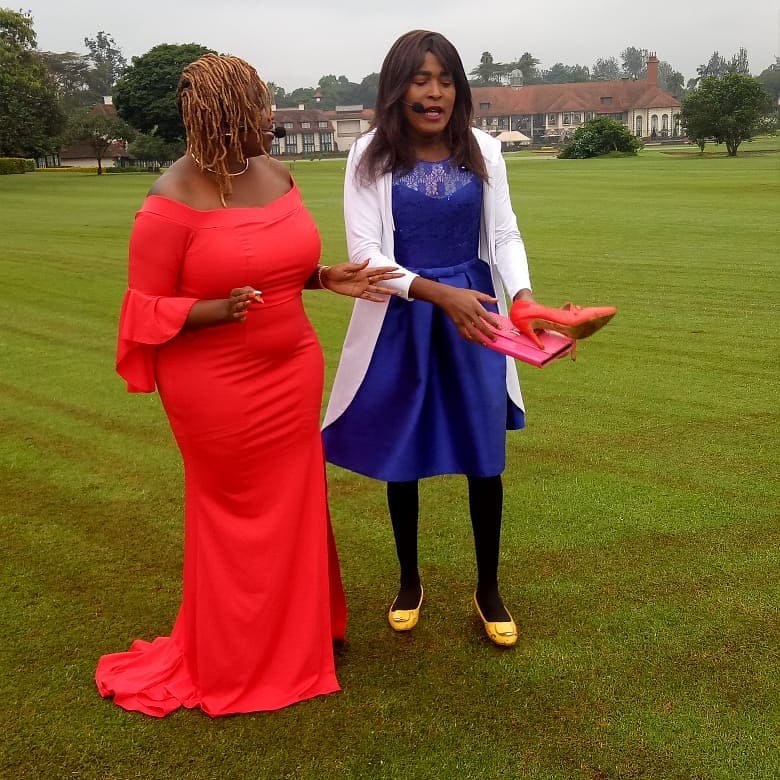 TV host Mwikali and Shaniqwa at Windsor Golf Hotel