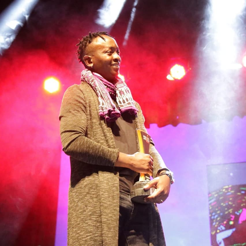 Eric Wainaina after he was feted 