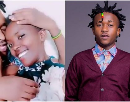 "Dem wako ni mhandsome," fans mock Miracle Baby after getting cozy with lady (Video)