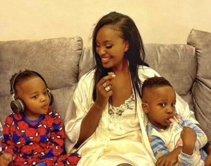 Rare photo of 2 year old Maureen Waititu confirms her sons took after their mummy (Photos)