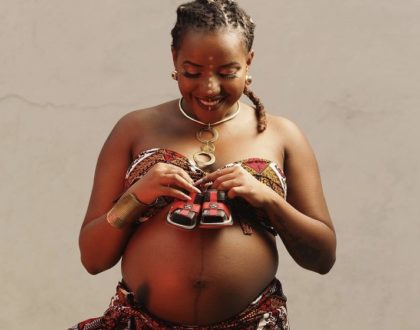 Is it a baby boy? Willis Raburu’s girlfriend flaunts newborn (Photo)