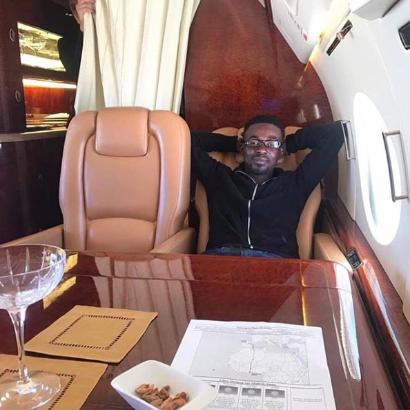 Lifestyle Of The Rich! Zylofon Media Boss Chilling In Private Jet