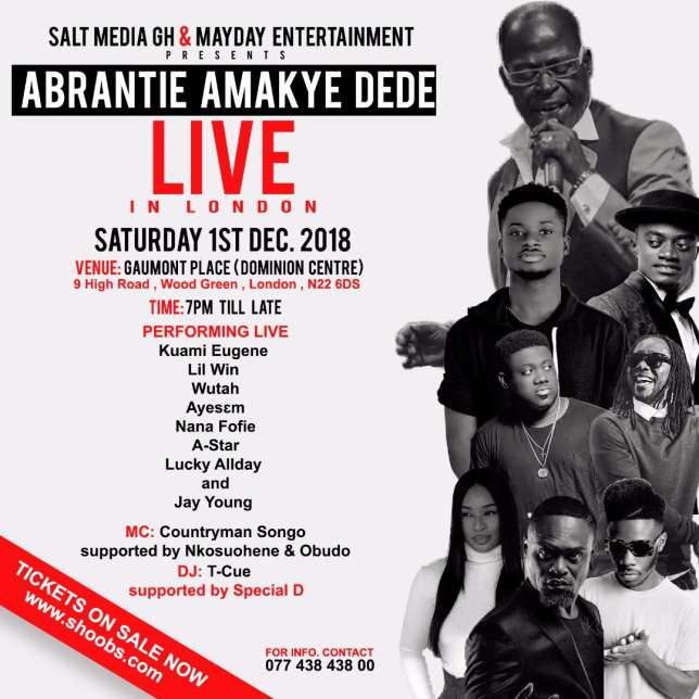 Amakye Dede, Kuami Eugene, Others In A Pre-Christmas Clash In London Concert