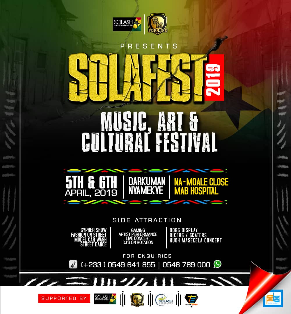 Shatta Wale, Lilwin, Many Others For SOLAFEST Music, Art & Cultural Festival