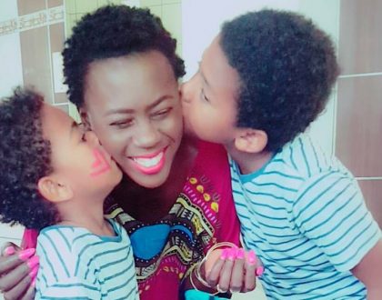 Akothee returns her sons to their baby daddies (Photos)
