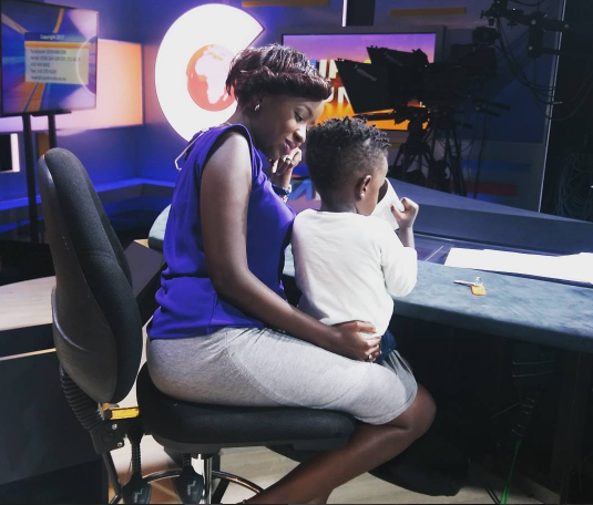 Jacque Maribe with her son