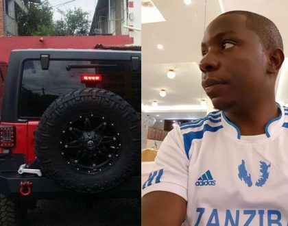 From France to Zanzibar; Kes221 mega jackpot winner Samuel Abisai causes a stir with a brand new Jeep Wrangler (Photos)
