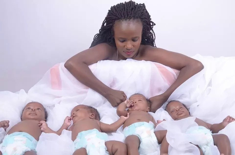 Adorable Kenyan quadruplets celebrates their 1st birthday party, here are the photos