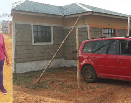 Nyota Ndogo builds her mom a simple cool house after successfully building herself a bungalow (Photos)