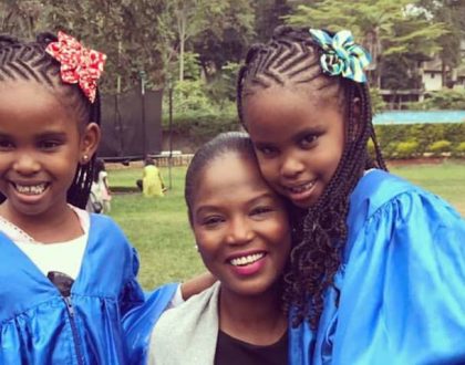 Evaline Momanyi proves she’s the perfect step mother for Grace Msalame’s twins (Photos)