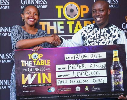 Made of millionaires! Guinness ‘Top The Table’ promotion goes on a spree rewarding Kenyans with instant prizes (Photos)