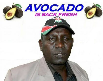 Meet Avocadoman...Father of 12 and casual laborer has wowed netizens for flooring Jubilee candidate in Jubilee stronghold
