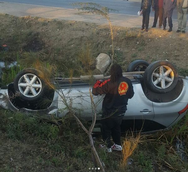 Colonel Mustafa explains the cause of Sunday accident that saw him cheat death (Photos)