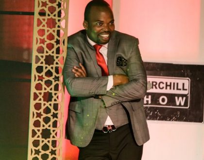 Comedian MC Jessy raises eyebrows after sharing this embarrassing photo of Churchill before pulling it down 