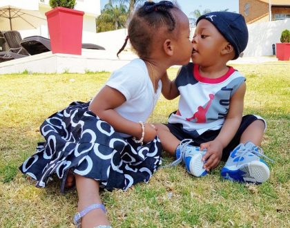 Adorable; Never before seen photos of baby Tiffah and Nillan Dangote spending time together