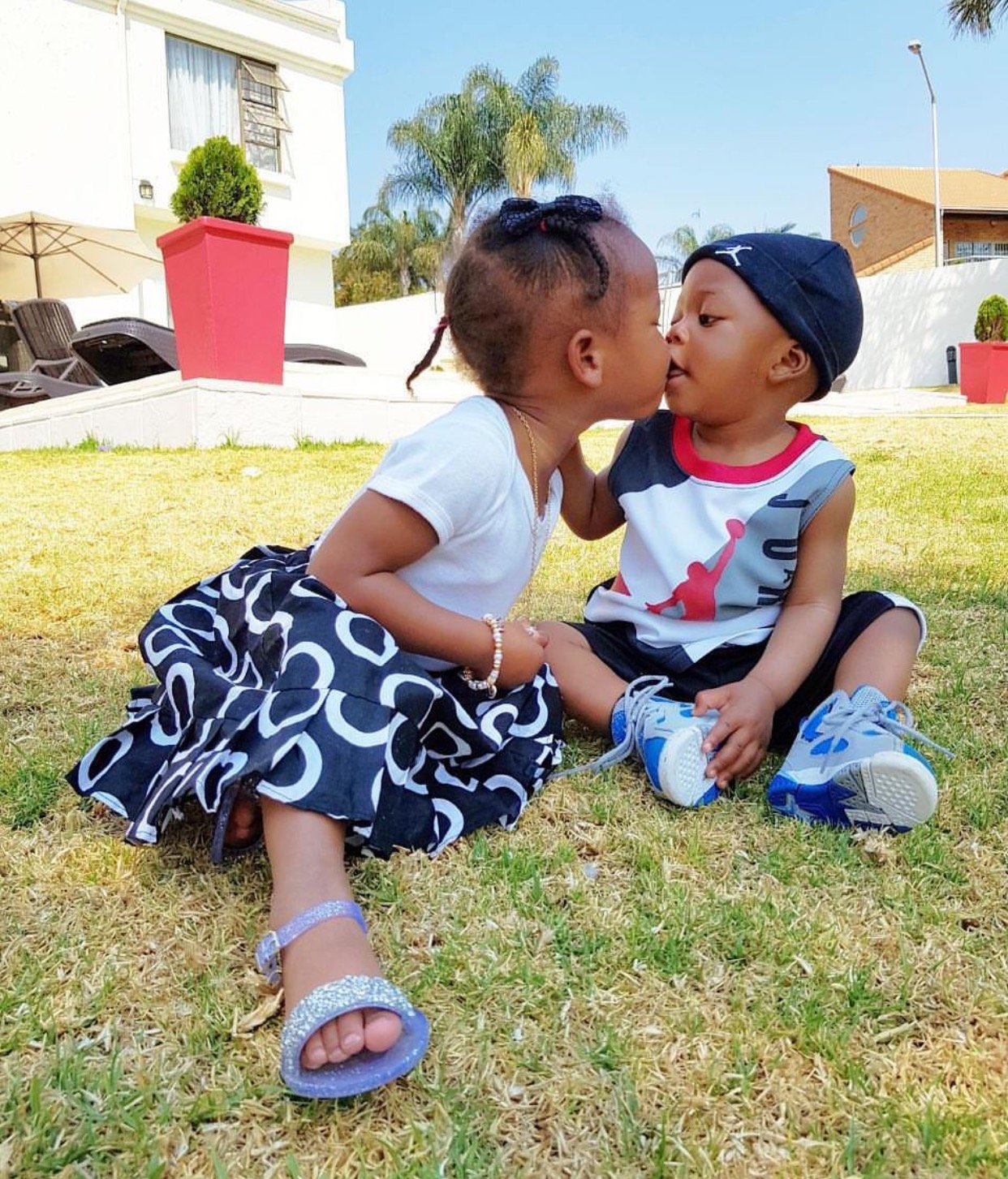 Adorable; Never before seen photos of baby Tiffah and Nillan Dangote spending time together