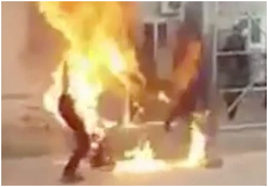 Shock as University of Nairobi student attempts suicide by setting himself on fire inside Equity bank