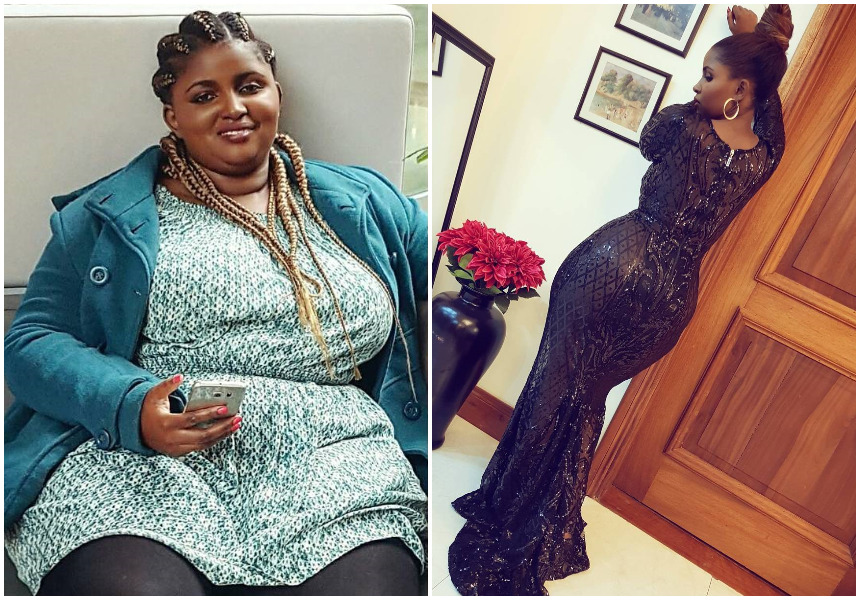 Anerlisa Muigai flaunts her curvy assets as she celebrates losing 58 kilos in two years (Photos)