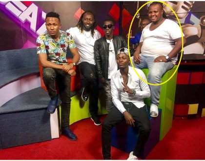 Netizens demand DK Kwenye Beat to hit the gym as his protruding belly embarrasses him during an interview in Uganda