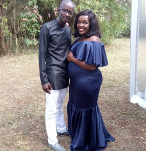 Njugush with his pregnant wife