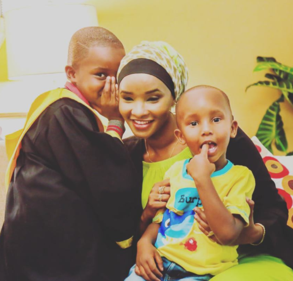 Lulu Hassan with her sons