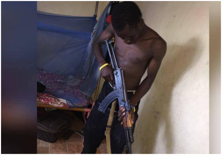 Shock as suicidal Nasa supporter flaunts AK 47 rifle and vows to kill as many ‘dogs’ as possible during Monday demo