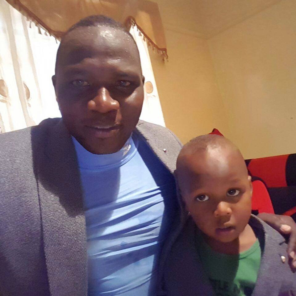 Yego with his son, Yego Junior