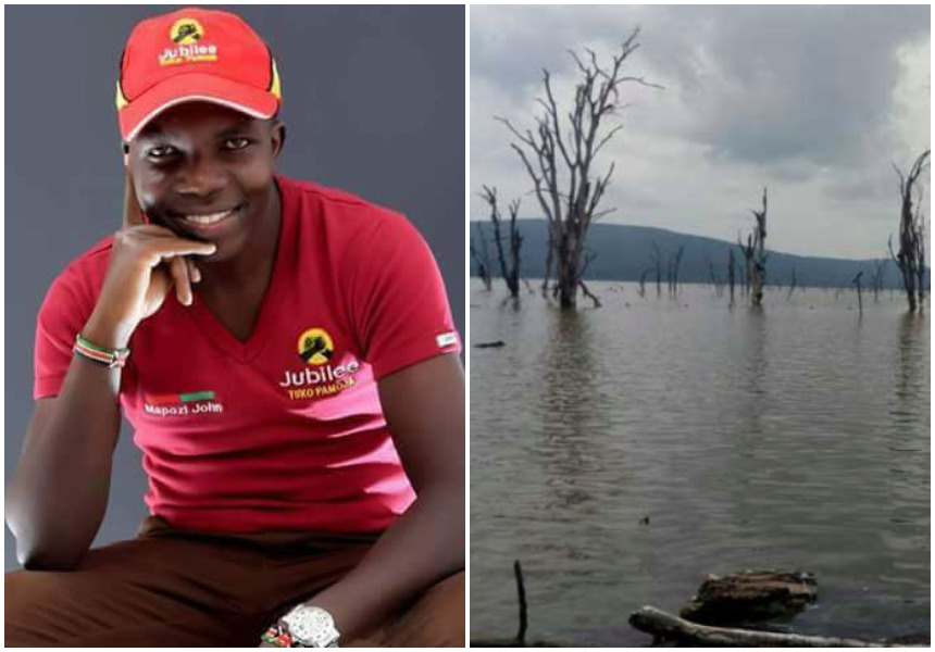 John Mapozi’s mother gazes at Lake Nakuru in agony as divers are still unable to retrieve her son’s body