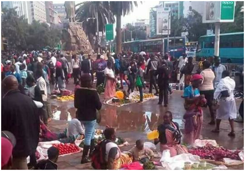 Sonko shares photos to prove he has dealt with hawkers who were invading the CBD (Photos)