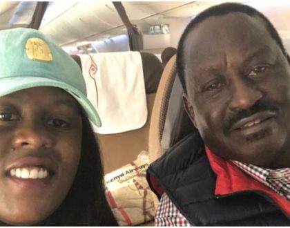 Raila finally touches down at JKIA as his supporters engage police in running battles (Photos)