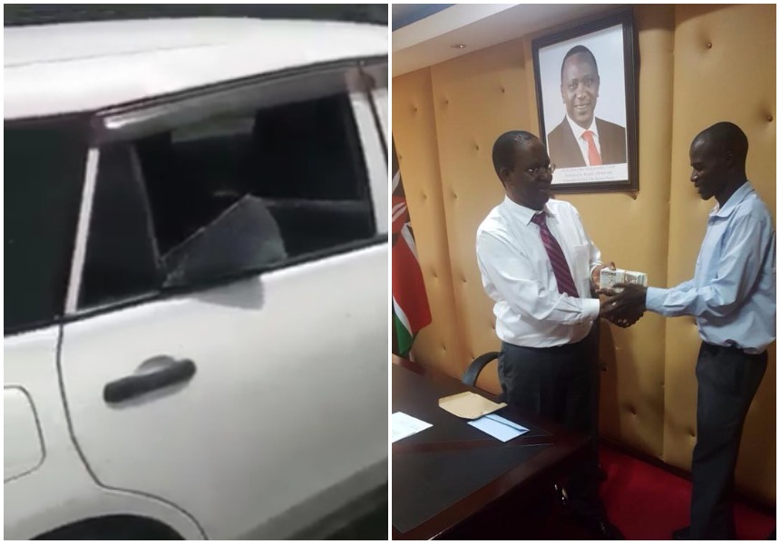 President Uhuru clears loan for taxi driver who cried like a baby after his car was stoned by Nasa supporters