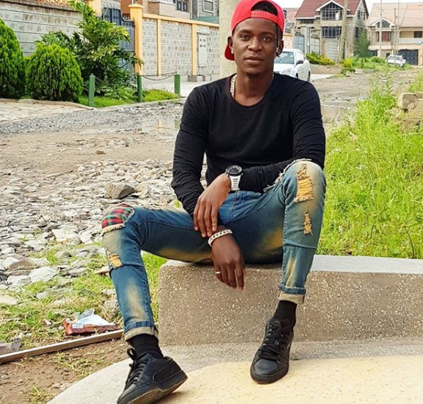 Sad: After struggling to give his dad a decent burial, Willy Paul visits his father’s grave 7 years later