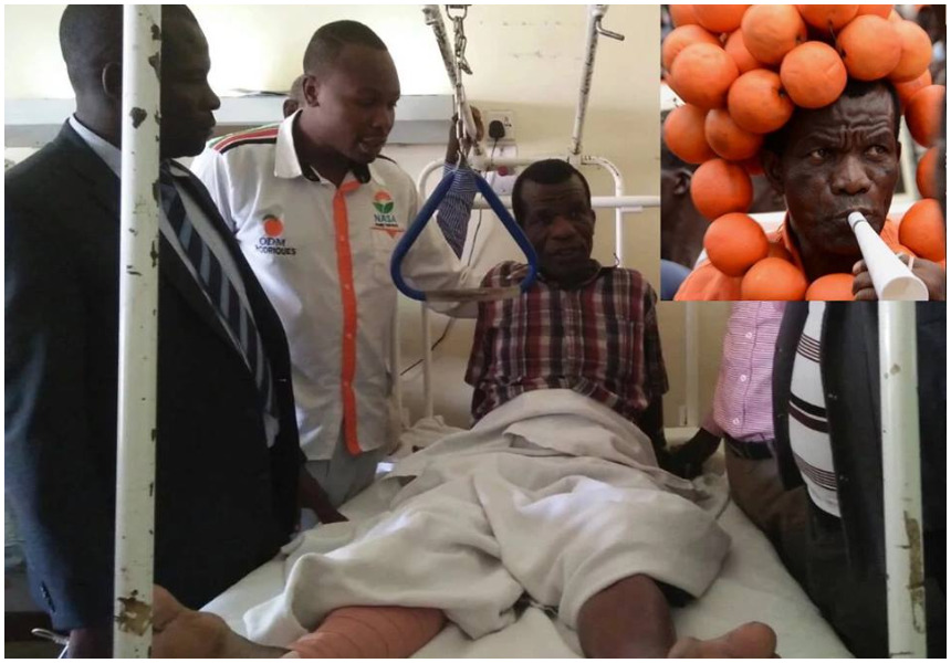 Baba Chungwa who was run over by a car during anti-IEBC demo abandoned at Kenyatta Hospital