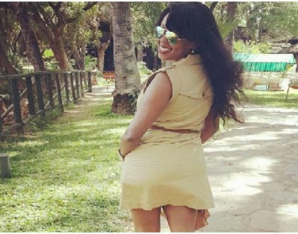Lillian Muli excites netizens as she flaunts her amazing figure in a tight backless dress 