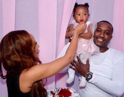 Steve Mbogo spoils his second born baby girl on her 1st birthday (photos)