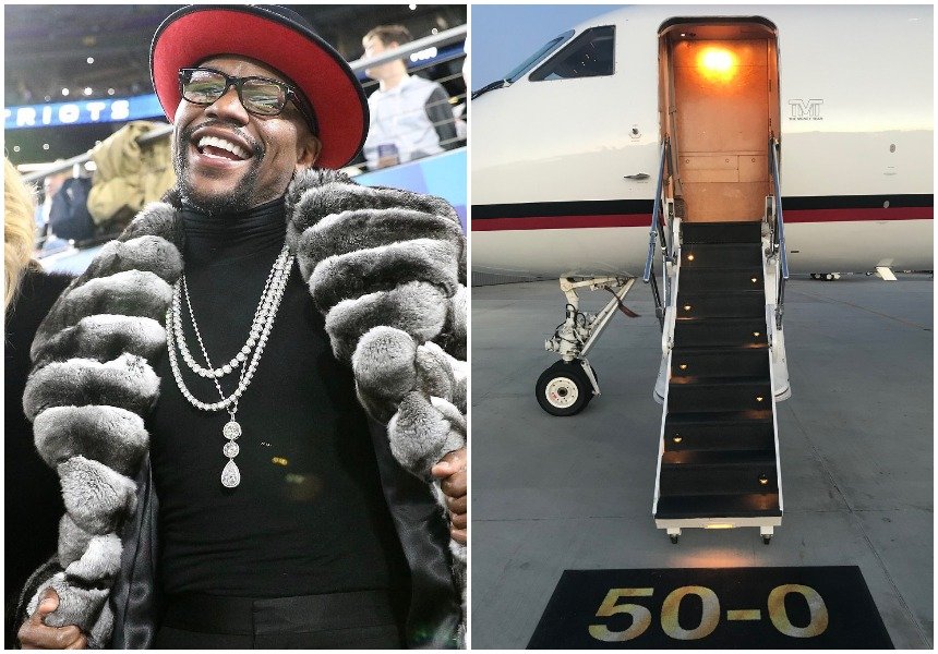 Floyd Mayweather takes internet by storm as he buys third private jet and 2018 Rolls Royce for his 41st birthday (Photos)