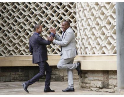 Photos of Babu Owino and Jaguar warming up to each other after Uhuru and Raila reconciled