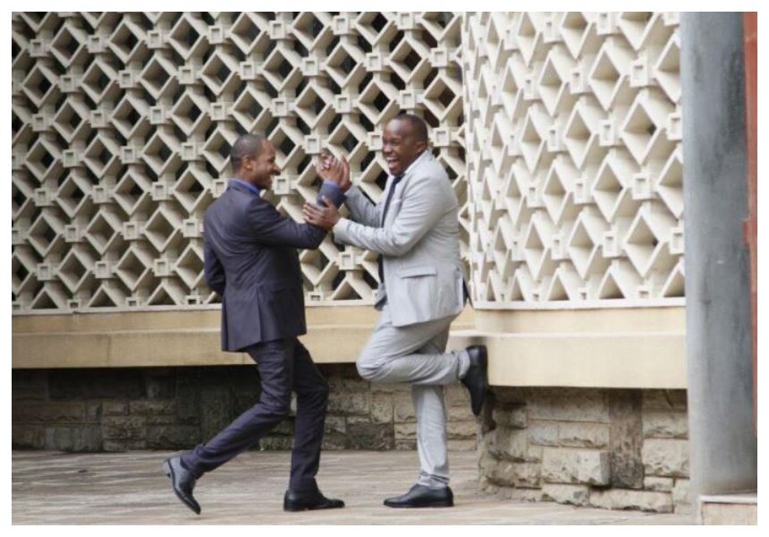 Photos of Babu Owino and Jaguar warming up to each other after Uhuru and Raila reconciled