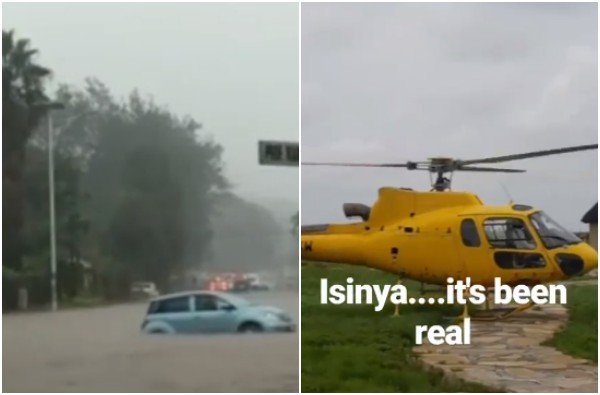 Jalang’o forced to call a chopper after almost being washed away by floods at Isinya (photos)