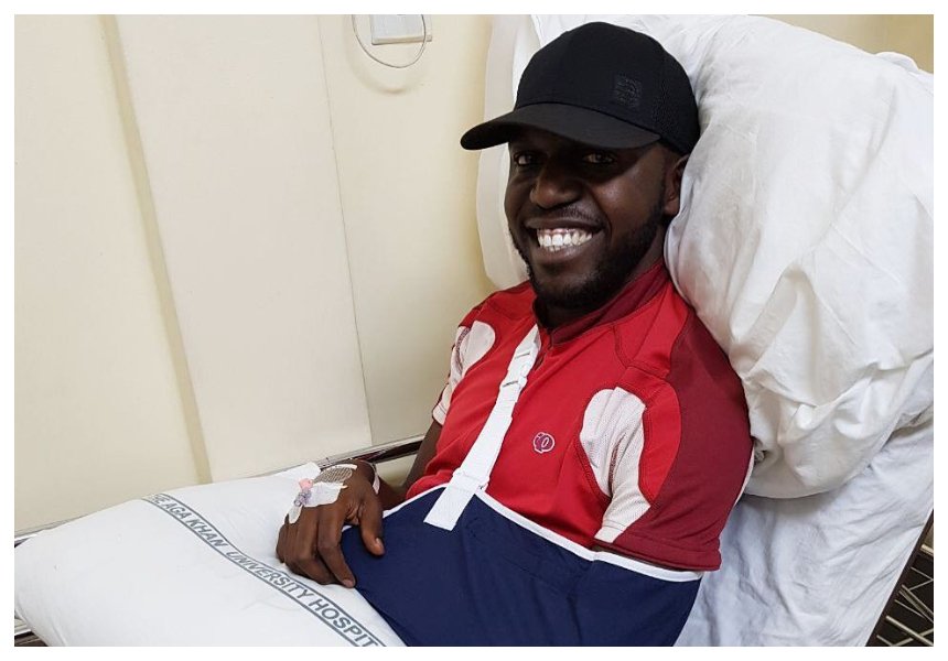 Larry Madowo's freak accident proves cycling is a deathtrap for journalists (Photos)