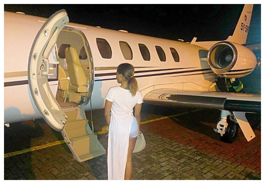 Photos of private jet that ferried Sonko, socialite Lola Hannigan and other celebs to the birthday party of president Uhuru’s niece