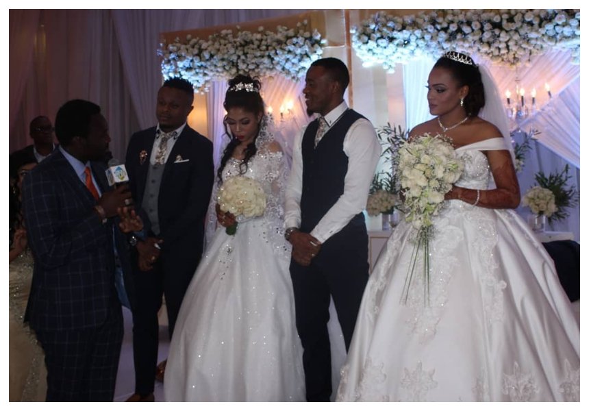 Alikiba and his brother Abdu Kiba hold a joint white wedding after their separate Muslim weddings (Photos)