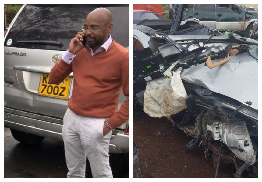 SK Macharia’s son dies in a freak road accident involving his 13 million Porsche (Photos)