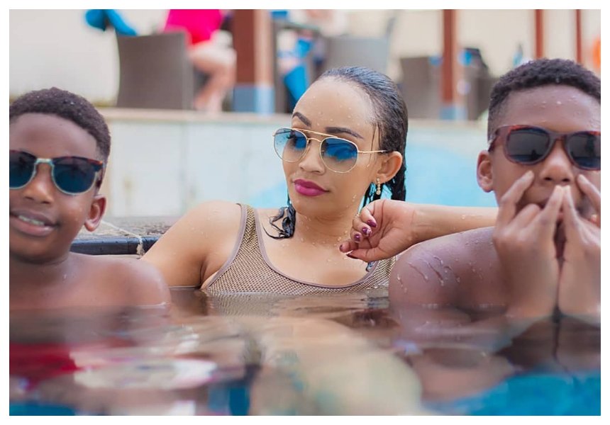 Taboo! Zari Hassan raises eyebrows as she parades half naked body in the presence of her three grown sons