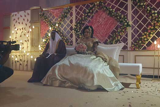 Alikiba and his wife Amina Khalef during their wedding