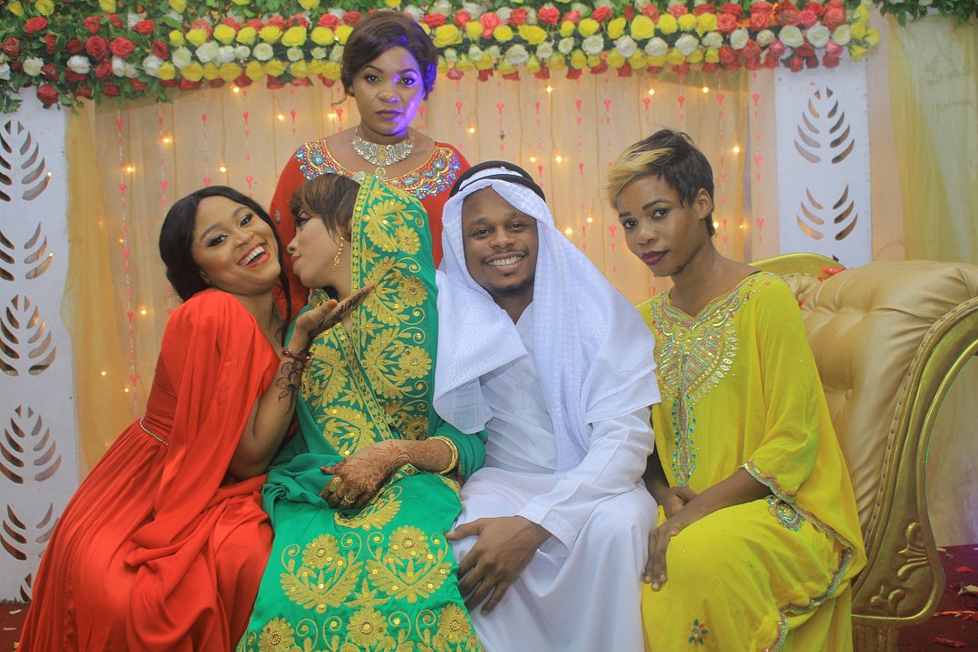 Zabibu (first on the left) during Abdu Kiba's wedding 