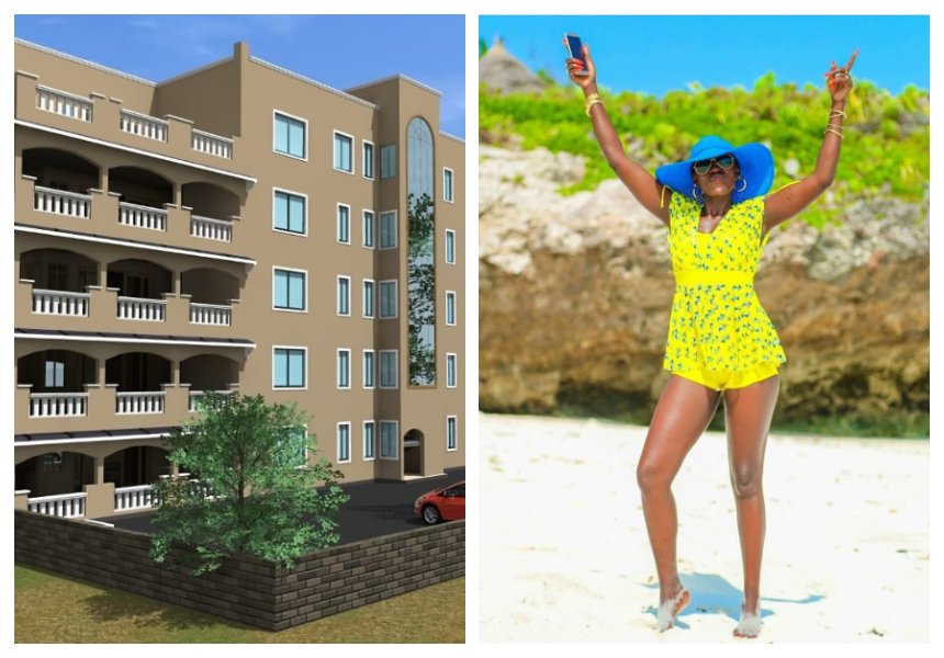 "I don't sleep on my dream I go for it" Akothee unveils new apartment building (Photos)