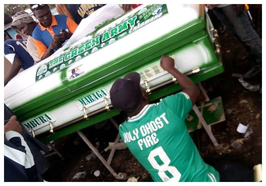 Going six feet under in ultimate style! Gor Mahia fans killed in grisly accident to be buried in pimped-up coffins (Photos)